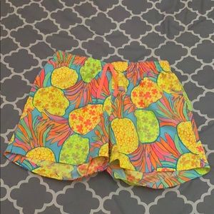 Chubbies neon pineapple swim trunks